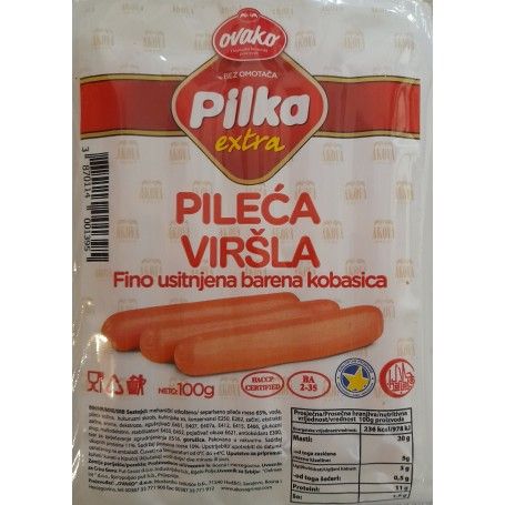 Pileća hrenovka extra Ovako 100g